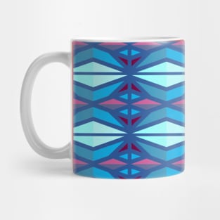 Art Deco Decorative Vintage Mosaic Pattern Blue Mug